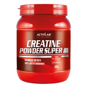 Activlab Creatine Powder Super | 500g Pulver je Behälter | Zitrone | Kreatin Monohydrat Creatin | Bodybuilding Sportnahrung supplement