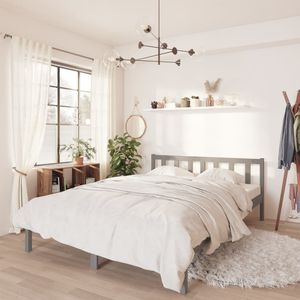 Doppelbett mit Einzigartig Lattenrost - Massivholzbett Grau Kiefer 140x200 cm - FurnitureGermany - HOMMIE