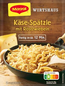 Maggi Wirtshaus Schwäbische Käse-Spätzle mit Röstzwiebeln (119g Packung)