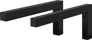 ML-Design Sada 2 nástěnných držáků ve tvaru L pro umyvadlo, 300x150 mm, černá, z oceli, Designový držák na umyvadlo, nástěnný držák na umyvadlo, držák na podpěru police, držák na polici ML-Design Sada 2 nástěnných držáků ve tvaru L pro umyvadlo, 300x150 mm, černá, z oceli, Designový držák na umyvadlo, nástěnný držák na umyvadlo, držák na podpěru police, držák na polici