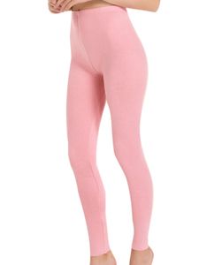 Damen Fleece Ausgekleidet Thermische Sport Dünne Basisschichtboden Warme Elastische Leggings, Farbe: Hell-Pink, Größe: 170 (xl)