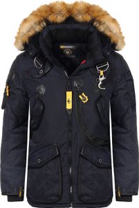 Geographical Norway warme Herren Winterjacke Anorak G-Agaros, Navy, Größe M