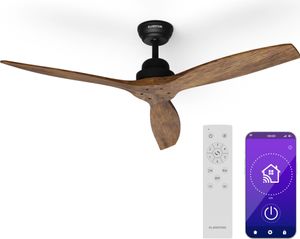 Klarstein Smart stropní ventilátor, průměr 132 cm, s DC motorem, úsporný malý ventilátor na letní a zimní provoz, perfektní chlazení a distribuce tepla v místnosti Klarstein Smart stropní ventilátor, průměr 132 cm, s DC motorem, úsporný malý ventilátor na letní a zimní provoz, perfektní chlazení a distribuce tepla v místnosti