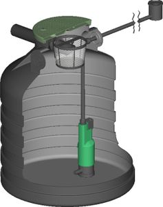 Regenwasser Mini-Zisterne 1000 Liter AQUA-PICO mit Garten-Set