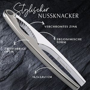 Stanley Rogers Nussknacker, ergonomisch geformter Küchenhelfer in zweifarbiger Optik, hochwertiger Nuss-Knacker (Farbe: Silber/Schwarz)