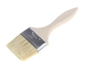 Malířský plochý štětec z přírodních štětin 76,2 mm - dřevěný