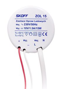 SKOFF LED transformátor ZL-015-C-1-1-1 LED zdroj 10V/15W ZOL 15