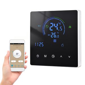 WiFi-Thermostat, Digital LCD Raumthermostat , 3A Warmwasserbereitung Thermostat Wandthermostat Unterputz Fußbodenheizung Innenthermometer,programmierbare App-Fernbedienung