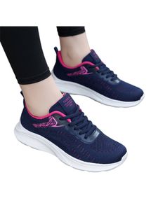 Damen Sneaker Plattform Turnschuhe Anti-Rutsch Schuhe Fitness Sportliche Halbschuhe Dunkelblau Rose Rot,Größe:EU 39