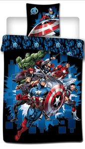 Marvel - Avengers - Bettwäsche 140×200 cm, 65×65 cm (52% polyester + 48% cotton)