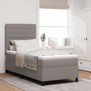 vidaXL Box spring posteľ s matracom taupe single fabric
