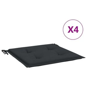 vidaXL Gartenstuhl-Kissen 4 Stk. Schwarz 50x50x3 cm Oxford-Gewebe