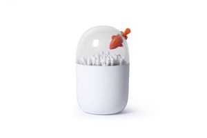 Wattestäbchenspender Clownfisch Behälter Bad ca. Ø 7x11 cm Kunststoff Fisch