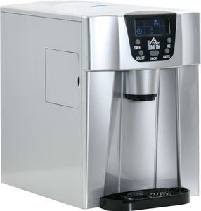 HOMCOM Eiswürfelmaschine, Ice Maker 9 Eiswürfel in 6-10 Min., 12kg/24h, mit 2L Wassertank, Eiswürfelbereiter mit Selbstreinigungsfunktion, Silber