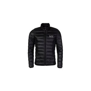 EA7 Herren Logo Daunenjacke, Schwarz L