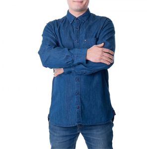 Tommy Hilfiger Herrenhemd Organic Cotton Denim Shirt In Blau MW0MWI0956-447 Größe S
