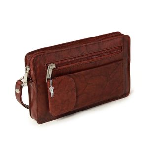 DragonLeather Pánska peňaženka z pravej kože na zápästie Brown 20x13x5 - vrátane prívesku Fairy D2OTJ511N