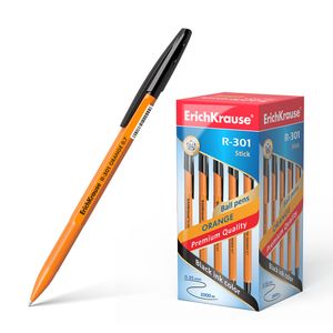 Kugelschreiber R-301 Orange 0,35mm 50er Pack Schwarz