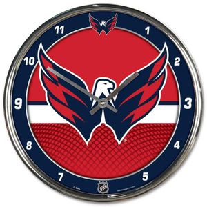 NHL Washington Capitals Wanduhr Chrome Eishockey