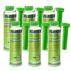 Flotex Kraftstoffsystemreiniger, 6 x 250ml Additiv Reiniger Kraftstoff-System