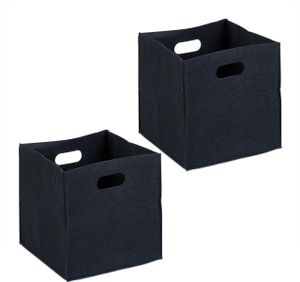relaxdays Aufbewahrungsbox Filz 2er Set