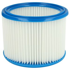 vhbw Faltenfilter kompatibel mit Nilfisk Attix Staubklasse M, 50-2H PC / XC, 7, 791-2M/B1, 50-2M PC, 791-21 EC Staubsauger - Patronenfilter, Blau Weiß