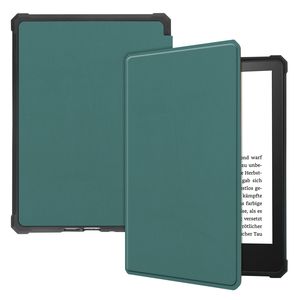 Case2go - Hülle kompatibel mit Amazon Kindle Paperwhite - TPU klapphülle - Mit AutoWake-Funktion - Dunkelgrün