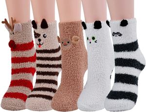 Kuschel Socken, Flauschige Socken Bettsocken Damen Warme Wintersocken Damen Socken Haussocken