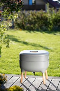 Design-Komposter Komposter Wurmkomposter Wohnraumkomposter Küchenkomposter, Farbe:Elfenbein-hell