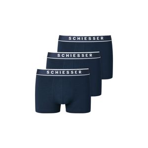 Schiesser 3er Pack - 95/5 - Organic Cotton Retro Short / Pant Körpernahe Shorts mit Webgummibund , Kontraststarke Logo-Prägung am Bund, Elastische Single-Jersey-Qualität