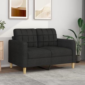 Ankonbej 2-Sitzer-Sofa Schwarz 120 cm Stoff