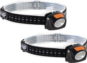 SET extra helle Stirnleuchte zum Joggen, Outdoor Kopflampe 4 weiße & 3 rote LEDs