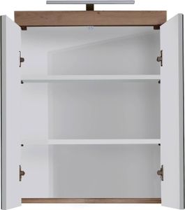trendteam Bad Spiegelschrank Amanda Asteiche Melamin/Spiegelglas 60 x 77 x 17 cm