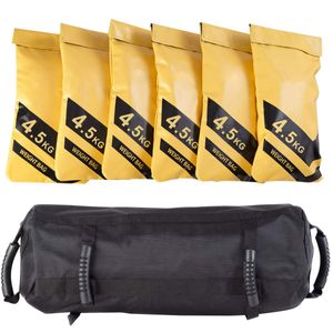 COSTWAY 27KG Power Bag, Sandbag aus Oxford, Core Bag inkl. 6 x 4,5 kg Sandsack, Gewichtsack, Trainingssandsack zum Gewichtheben, Training, Fitness (Kein Füllstoff)