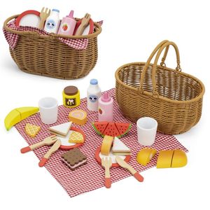 VIGA Picknick-Set aus Holz 30 el.
