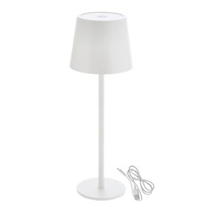 1.01 Kovová LED dobíjacia stolová lampa Touch - cca 26x9 cm - 3 biele tóny / nabíjanie cez USB - Farba: biela