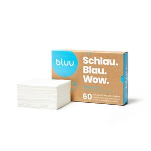 BLUU AlpenfrischeWaschmittel Blätter | 60 Stück | Biologisch abbaubares Waschmittel | 100% Plastikfrei | Wäsche ökologisch waschen mit Eco Waschstreifen | nachhaltige Waschmittelstreifen