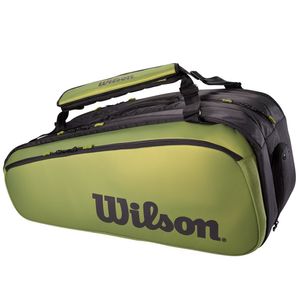 WILSON Tennistasche V8 Super Tour 15 Pack dunkelgrün/schwarz -