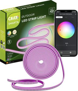 Calex Smart Outdoor LED Streifen 5M, DIY RGB Aussen Strip, App-Steuerungg, Bluetooth, Wasserdicht Lichtband Calex Smart Outdoor LED Streifen 5M, DIY RGB Aussen Strip, App-Steuerungg, Bluetooth, Wasserdicht Lichtband