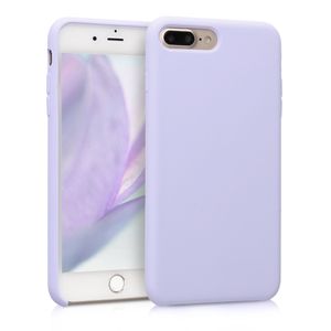 kwmobile Hülle kompatibel mit Apple iPhone 7 Plus / iPhone 8 Plus Hülle - Silikon Handy Case - Handyhülle weiche Oberfläche - kabelloses Laden - Pastell Lavendel