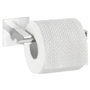 WENKO Toiletten Papier Rollen Halter QUADRO Bad Gäste WC Edelstahl ohne bohren