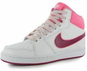 Backboard 2 Mid Ladies Trainers – White/Fuchsia - velikost 6