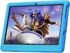 Tablet 10 Zoll, Android 13 Tablet für Kinder, 6 GB RAM 64 GB ROM, Kindersicherung, kidoz vorinstallieren, WiFi, Bluetooth, Dual Kamera (Blau)