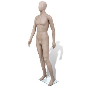 vidaXL Figurína muže s kulatou hlavou