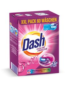 Dash® Color Frische 3 in 1 Caps Sparpack I 60 Waschladungen I Waschmittel-Caps für bunte Wäsche I Frische, Reinheit, Sauberkeit | 1,59 kg