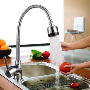 Edelstahl Küchenarmatur Wasserhahn Küche 360° drehbar Spültischarmatur Silver