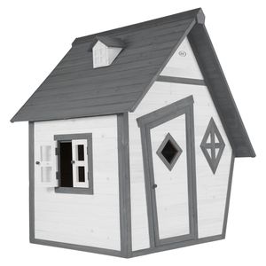 AXI Spielhaus Cabin in Grau / Weiß | Kleines Spielhaus aus  Holz für Kinder | 102 x 94 x 159 cm