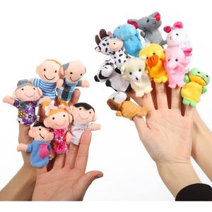 Fingerpuppen, 16 Stück Tiere, Plüsch-Handpuppe für Babygeschichtenzeit, pädagogisches Geschichtenerzähl-Requisiten für Kinder