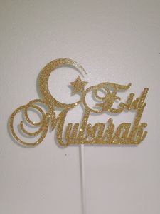 Eid Mubarak Topper Geburtstag Torten Stecker Kuchen Deko Gold