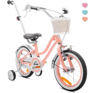 Detský bicykel 14 palcov 3-5 roky Heart Bike marhuľa Sun Baby